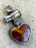 Noreena Jasper & Citrine Solid 925 Sterling Silver Pendant
