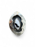 White Buffalo Shadow Box Solid 925 Sterling Silver Ring 7