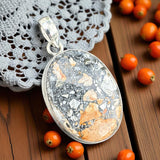 Maligano Jasper Solid 925 Sterling Silver Pendant