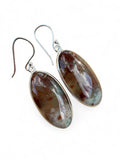 Chrysoprase w inclusion Solid 925 Sterling Silver Earrings
