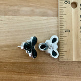 Black Onyx Solid 925 Sterling Silver Post stud Earrings