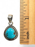 Egyptian Turquoise Solid 925 Sterling Silver Pendant