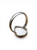 Pink Calcite Solid 925 Sterling Silver Ring 10