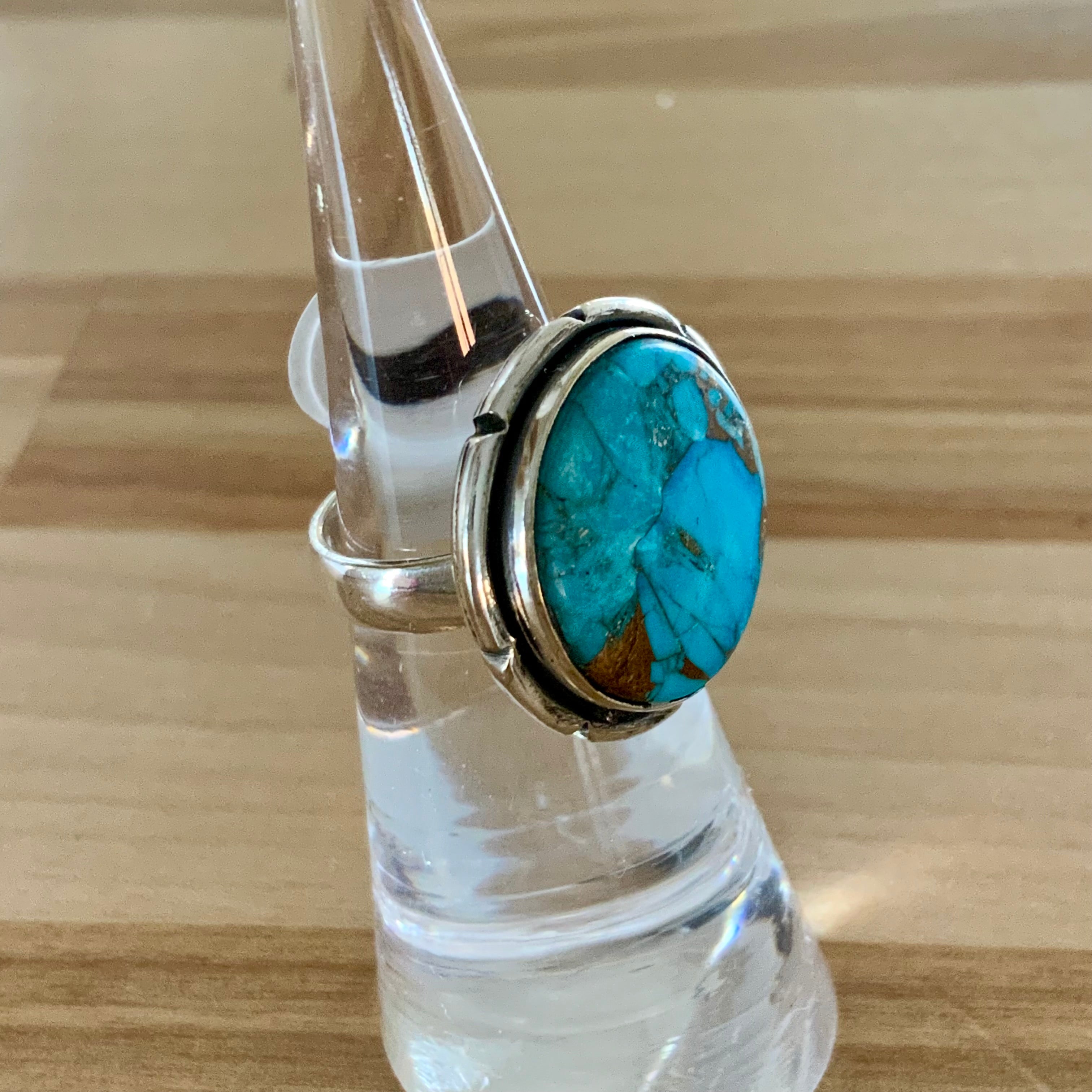 Turquoise Solid 925 Sterling Silver Ring 4
