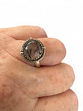 Black Rutilated Quartz Solid 925 Sterling Silver Ring 6