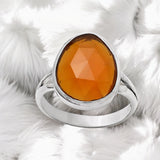 Padparadscha Sapphire Solid 925 Sterling Silver Ring 8.5