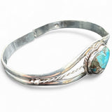 Kingman Cotton Candy Turquoise Solid 925 Sterling Silver Cuff Bracelet
