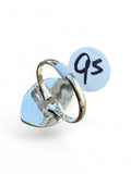 White Buffalo Shadow Box Solid 925 Sterling Silver Ring 9.5