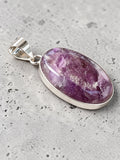 Amethyst Silver Overlay Pendant