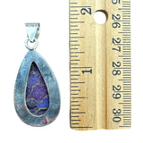 Purple Mojave Turquoise Solid 925 Sterling Silver Pendant