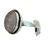 Rose Quartz Solid 925 Sterling Silver Ring 8