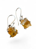 Rough Citrine Solid 925 Sterling Silver Earrings