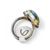 Seraphanite Solid 925 Sterling Silver Ring 6