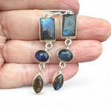 Labradorite Solid 925 Sterling Silver Earrings