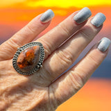 Mexican Fire Opal Solid 925 Sterling Silver Ring 8