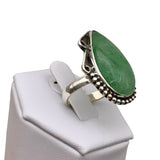 Green Adventurine Solid 925 Sterling Silver Ring