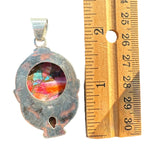 Pink Dahlia Solid 925 Sterling Silver Pendant