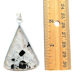 Rainbow Moonstone & Black Tourmaline Solid 925 Sterling Silver Pendant