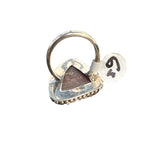 Rough Strawberry Quartz Solid 925 Sterling Silver Ring 6.5