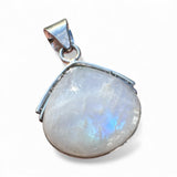 Rainbow Moonstone Solid 925 Sterling Silver Pendant