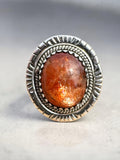 Sunstone Solid 925 Sterling Silver Ring 8.5