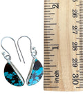 Tibetan Turquoise Solid 925 Sterling Silver Earrings