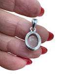 Peach Moonstone Solid 925 Sterling Silver Pendant
