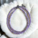 Sri Lankin Glass Beaded Necklace- Violet