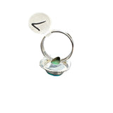 Kingman Peacock Dahlia Solid 925 Sterling Silver Ring 7