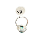 Kingman Peacock Dahlia Solid 925 Sterling Silver Ring 6