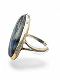 Rare Afghanite Solid 925 Sterling Silver Ring 7