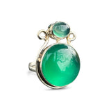 Green Onyx Solid 925 Sterling Silver Ring 5