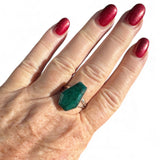 Emerald Solid 925 Sterling Silver Ring 6