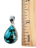 Tibetan Turquoise Solid 925 Sterling Silver Pendant