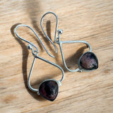 Rhodonite Solid 925 Sterling Silver Earrings