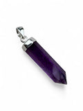 Amethyst point Solid 925 Sterling Silver Pendant