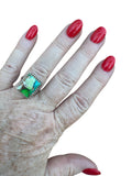 Kingman Peacock Dahlia Solid 925 Sterling Silver Ring 8