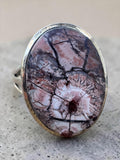 Birds Eye Jasper Solid 925 Sterling Silver Ring 8