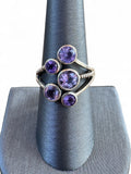 Amethyst Solid 925 Sterling Silver Ring 8.5