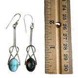 Caribbean Larimar Solid 925 Sterling Silver Earrings