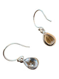 White Topaz Solid 925 Sterling Silver Earrings