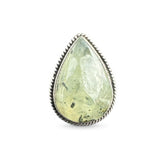 Prehnite Solid 925 Sterling Silver Ring 7.5