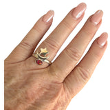 Lab Fire Opal Moon & Star Solid 925 Sterling Silver Ring 7