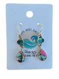 Kingman Cotton Candy Turquoise & Blue Quartz Solid 925 Sterling Silver Earrings