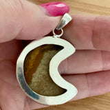 MOON Picture Jasper Solid 925 Sterling Silver Pendant