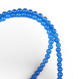 Blue Jade 4 mm Beaded Necklace