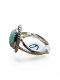 Amazonite Solid 925 Sterling Silver Ring 6