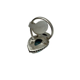 Kingman Blue Copper Turquoise Solid 925 Sterling Silver Ring 4