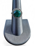 Emerald Solid 925 Sterling Silver Ring 7