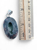 Peace Jade Silver Overlay Pendant